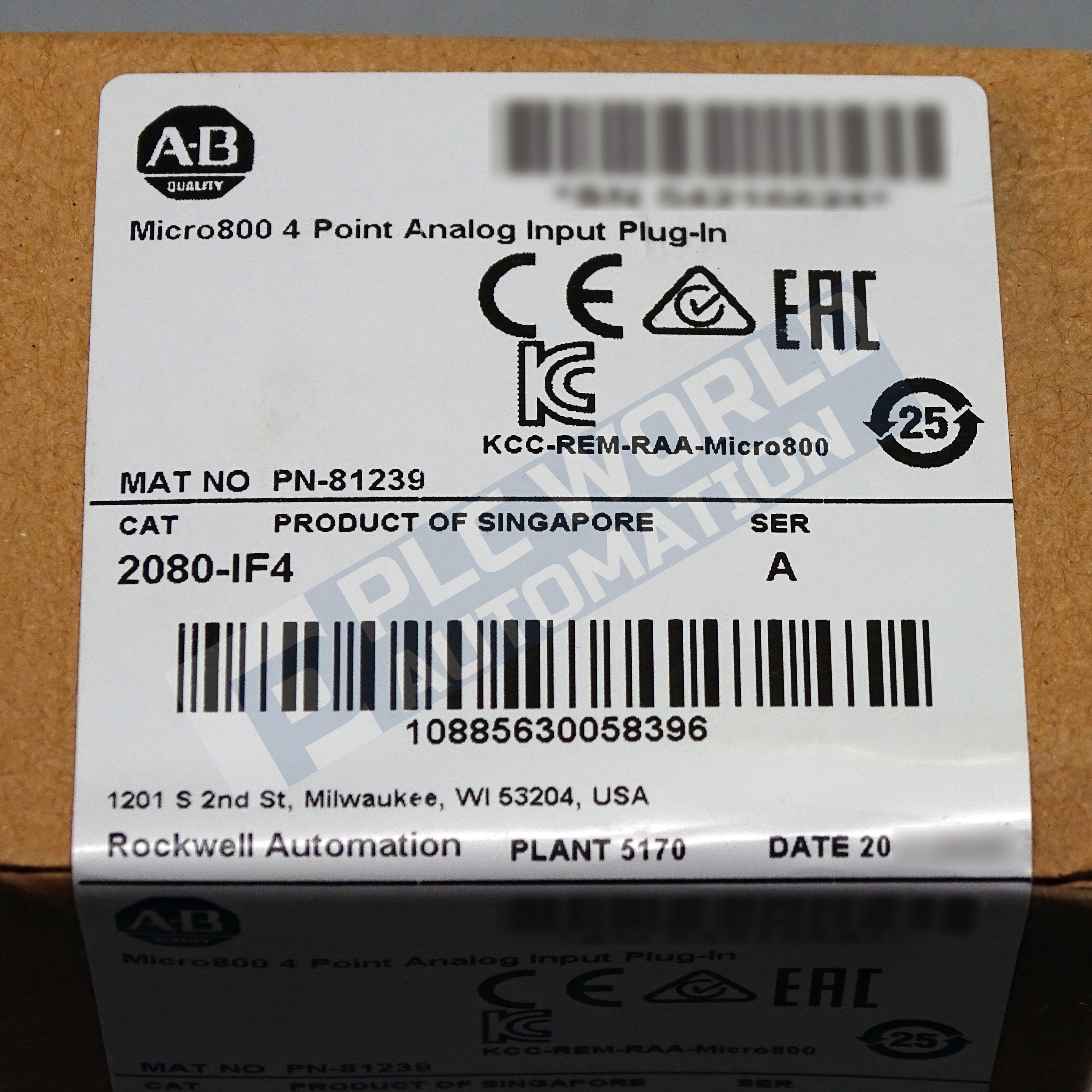 1PC Sealed New 2080-IF4 SER A Micro800 4-Channel Voltage//Current Input Module.